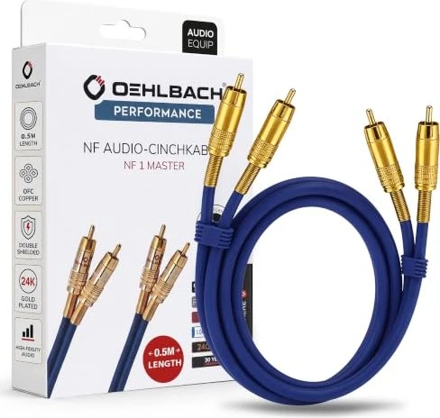 Oehlbach NF1 Master Composite Audio Kabel 0.5m blau [2015]