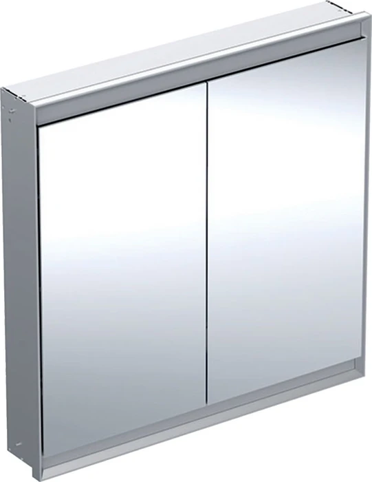 Geberit ONE Spiegelschrank ComfortLight, 2 Türen, UP-Montage, 90cm, Aluminium eloxiert