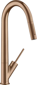 Hansgrohe Axor Starck 270 mit Ausziehbrause Eco brushed red gold