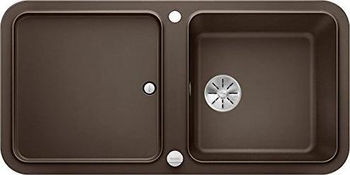 Blanco Yova XL 6 S InFino Einbau Becken reversibel mit Ablauffernbedienung cafe