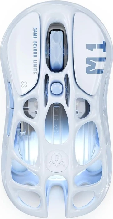 GravaStar Mercury M1 Pro Wireless Gaming Mouse, Special Edition Ice Blue, USB/Bluetooth