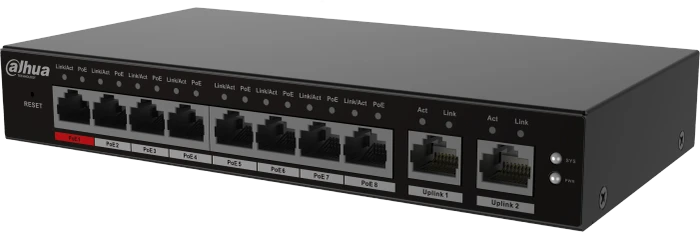 Dahua CS41 Desktop Smart Switch, 10x RJ-45, 96W PoE++