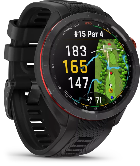 Garmin Approach S70 47mm GPS-Golfuhr black ceramic/black