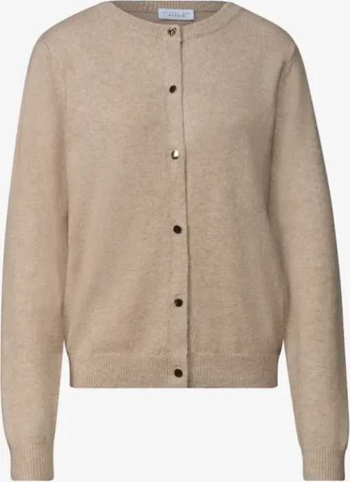 Street One Cardigan mit Rundhals Jacke beige (Damen)