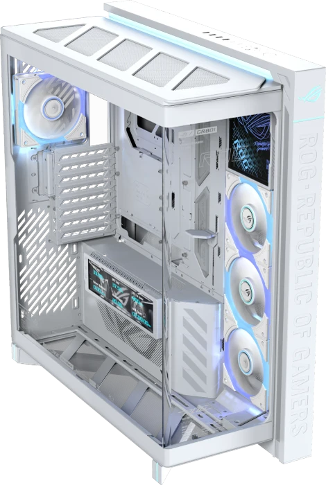 ASUS ROG Cronox GR801 Curve TG ARGB White, Glasfenster