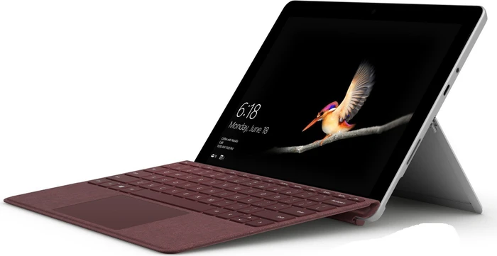 Microsoft Surface Go, rot, Pentium Gold 4415Y, 8GB RAM, 128GB, Signature Type Cover Bordeaux rot