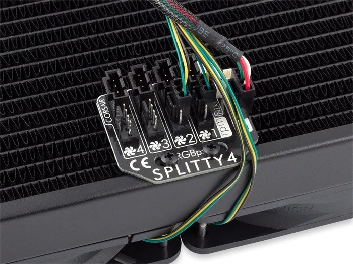 Aqua Computer RGBpx Splitty4, Lüfterverteiler, Lichtsteuerung, 4-fach