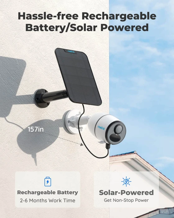 Reolink Go Plus 4G/LTE 2K 4MP HD, Serie G330, inkl. 64GB microSD und Solarpanel