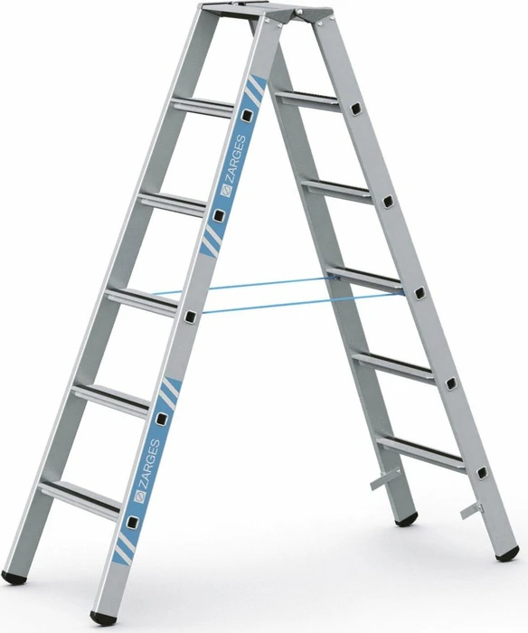 Zarges Saferstep B Alu gebördelt 2-tlg. Stehleiter, 2x 6 Stufen