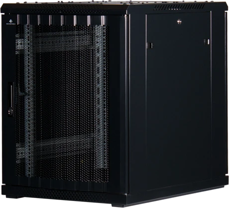 Rockstable 19" Serverschrank 15HE, Gitternetztür, IP2X, schwarz, 800mm tief