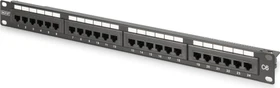 Digitus Professional Patchpanel Cat6 Klasse E ungeschirmt 19" , 24-Port, 1HE, 19", 1HE, schwarz