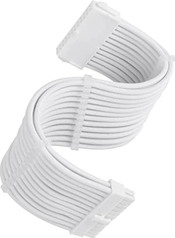 SilverStone 24-Pin zu 24-Pin ungewinkelt/ungewinkelt, 30cm, weiß