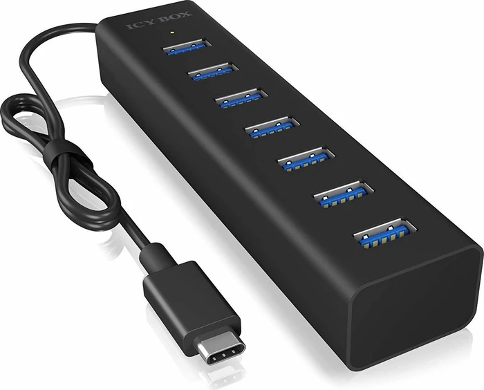 RaidSonic Icy Box IB-HUB1700-C3 USB-Hub, 7x USB-A 3.0, USB-C 3.0 [Stecker]