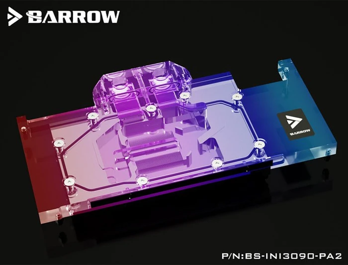 Barrow NVIDIA RTX 3090 LRC 2.0 Full Coverage GPU Water Block, INNO3D 3090 Gaming Aurora