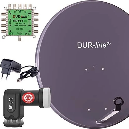Dura-Sat Dur-line MDA 90 anthrazit 8 Teilnehmer Komplett-Anlage