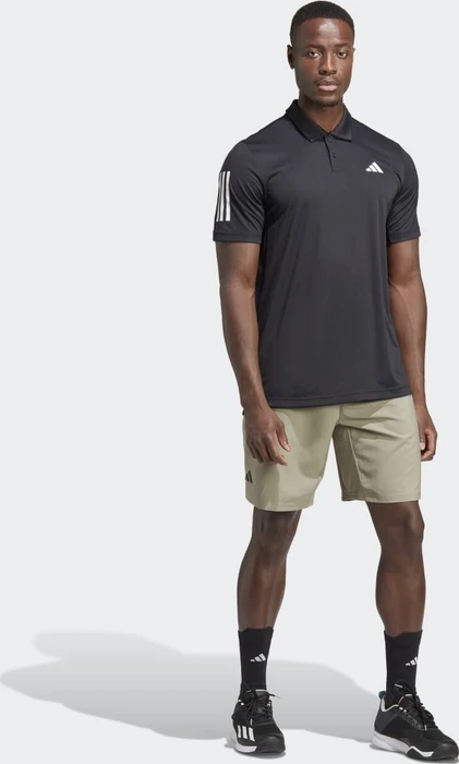 adidas Club 3-Streifen Tennis Poloshirt kurzarm schwarz (Herren)