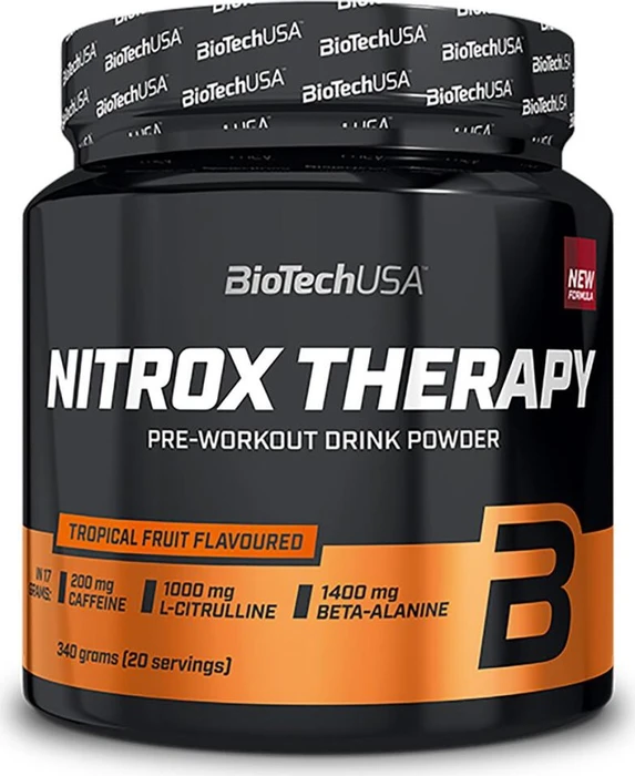 BioTech USA Nitrox Therapy Pre Workout Tropische Früchte 340g