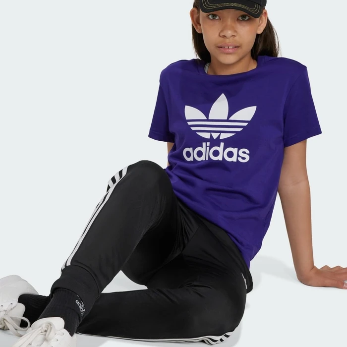 adidas Trefoil T-Shirt kurzarm collegiate purple (Junior)