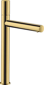 Hansgrohe Axor Uno Waschbeckenarmatur 260 mit Zerogriff für Aufsatzwaschtische und Ablaufgarnitur polished goldoptik