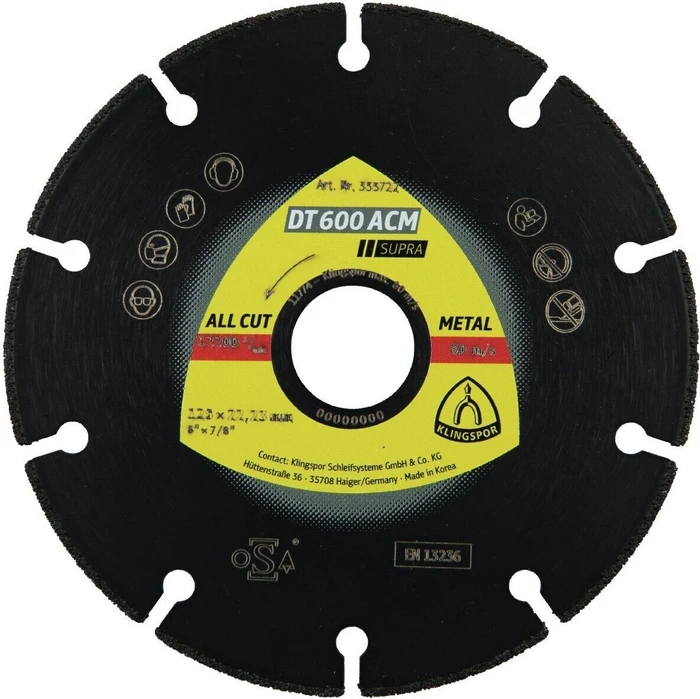 Klingspor DT 600 ACM Supra Diamanttrennscheibe, 125x1.3x22.23mm, 1 Stück