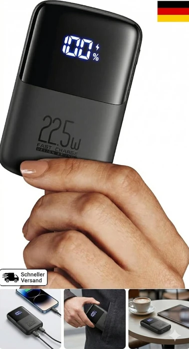 INIU B5 Powerbank 22.5W 20000mAh PD 3.0 + QC schwarz