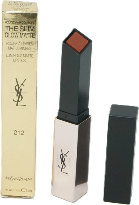 Yves Saint Laurent Rouge Pur Couture The Slim Glow Matte Lippenstift 212 Equivocal Brown, 2.1g