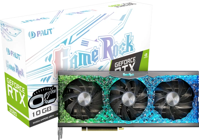 Palit GeForce RTX 3080 GameRock OC V1 (LHR), 10GB GDDR6X, HDMI, 3x DP