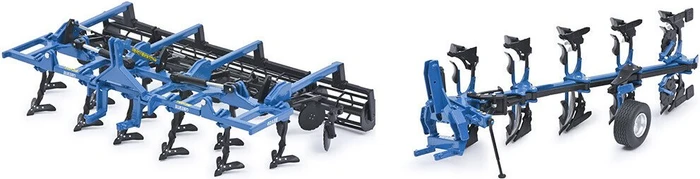Schuco Rabe Set Pflug Albatros und Grubber Bluebird