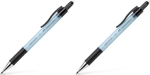 Faber-Castell Grip Matic 1375 Druckbleistift 0.5mm graphit, Sky Blue, Radierer