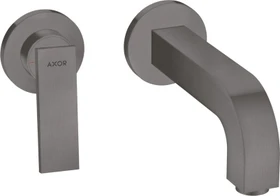 Hansgrohe Axor Citterio 2-Loch Waschbeckenarmatur mit Hebelgriffen und Rosetten 220mm brushed black chrome