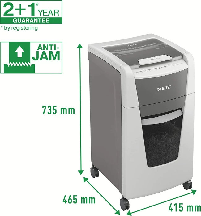 Leitz IQ Autofeed Office 300 P5, 2x15mm, weiß/grau