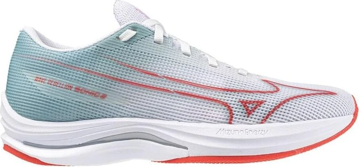 Mizuno Wave Rebellion Sonic 2 white/cayenne/gray mist (Damen)