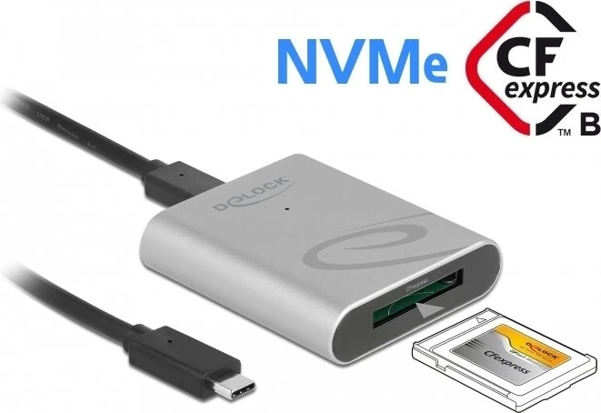 DeLOCK CFexpress 2.0 Type B Single-Slot-Cardreader, USB-C 3.1 [Buchse]