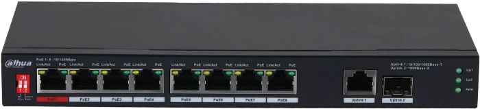Dahua PFS31 Desktop Switch, 9x RJ-45, 1x SFP, 96W PoE++