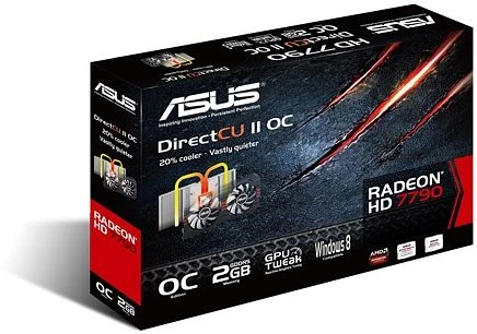 ASUS Radeon HD 7790 DirectCU II, HD7790-DC2OC-2GD5, 2GB GDDR5, 2x DVI, HDMI, DP
