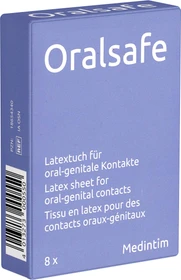 MEDintim Oralsafe Latexschutztuch geschmacksneutral, 8 Stück