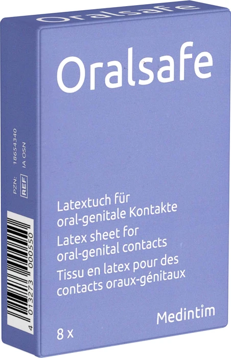 MEDintim Oralsafe Latexschutztuch geschmacksneutral, 8 Stück
