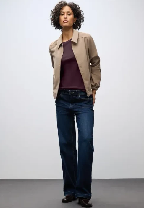 Street One Basic Shirt langarm jazz berry (Damen)