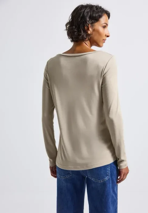 Street One Basic Shirt langarm morning beige (Damen)