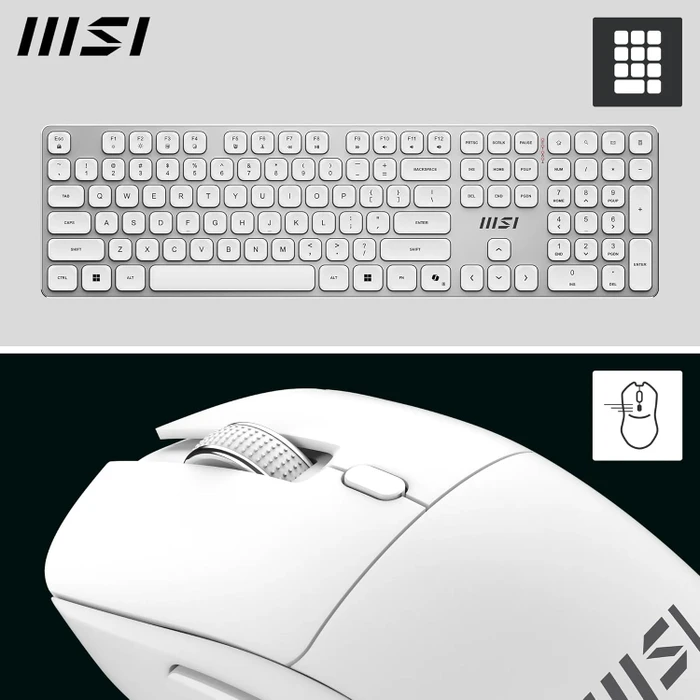 MSI Forge K210 W Wireless Combo weiß, USB, UK
