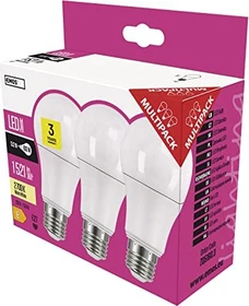 Emos LED Lampe Classic Birne A60 E27 13.2W/827, 3 Stück