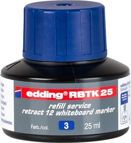 edding RBTK25 retract 12 Whiteboardmarker Tintenflasche blau, 25ml