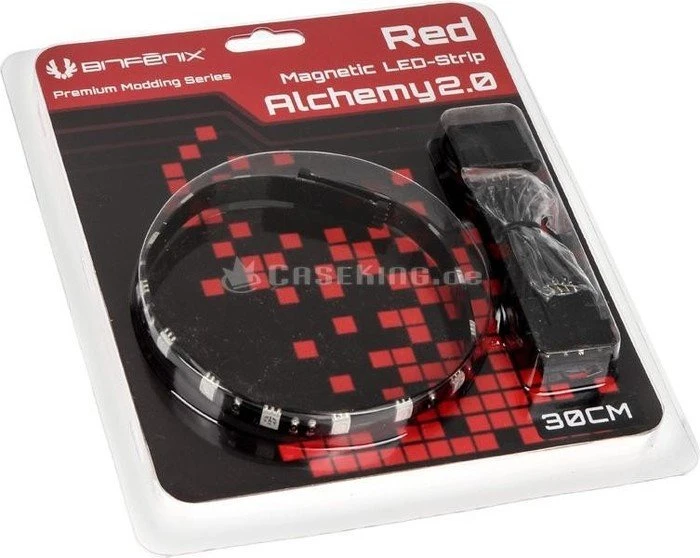 BitFenix Alchemy 2.0 Magnetic 30cm, 15 LED rot