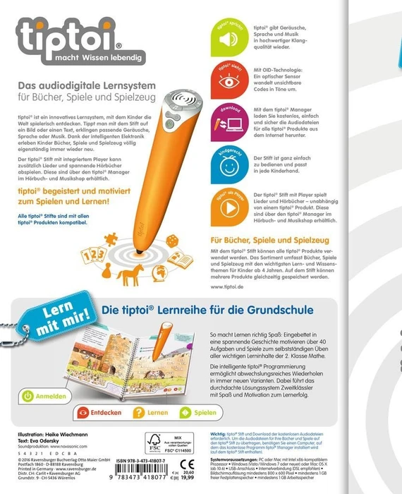 Ravensburger tiptoi Buch: Lern mit mir! Mathe 2. Klasse