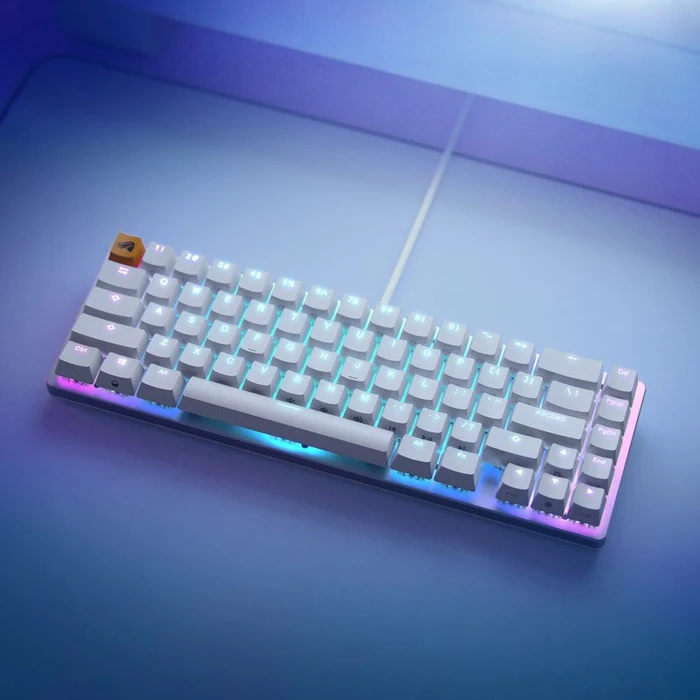 Glorious GMMK 2 Compact, 65%, weiß, LEDs RGB, Glorious Fox Linear, USB, ES