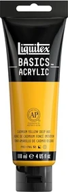 Liquitex Basics Acrylic cadmium yellow deep hue, 118ml