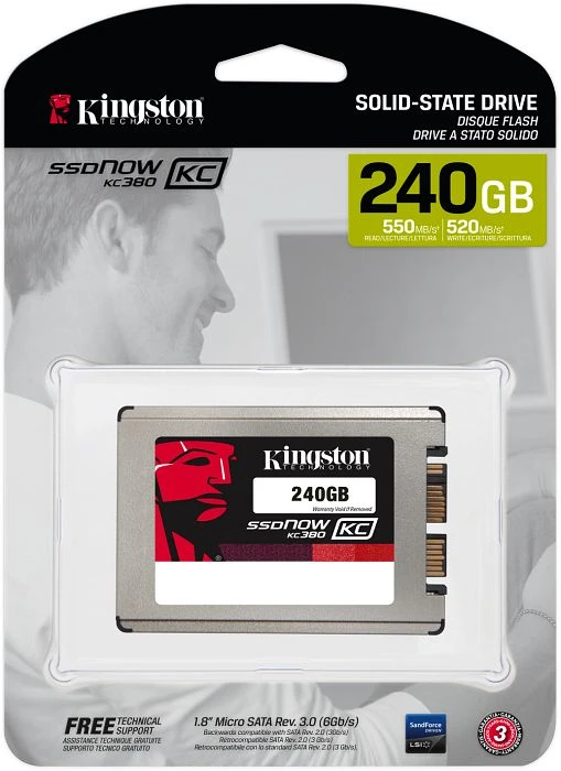 Kingston SSDNow KC380 240GB, 1.8" / mSATA 6Gb/s