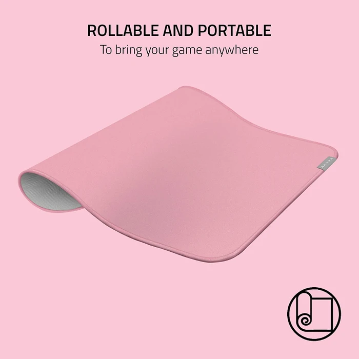 Razer Strider Hybrid-Gaming-Mauspad Quartz Pink, L - 450x400mm, rosa