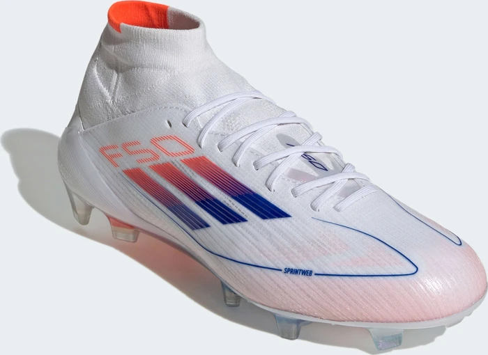 adidas F50 Elite Mid-Cut FG cloud white/lucid blue/solar red (Damen)