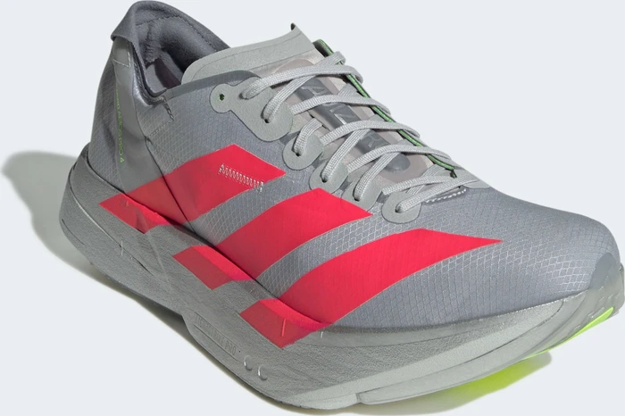 adidas Adizero Adios Pro 4 silver metallic/lucid red/grey (Herren)